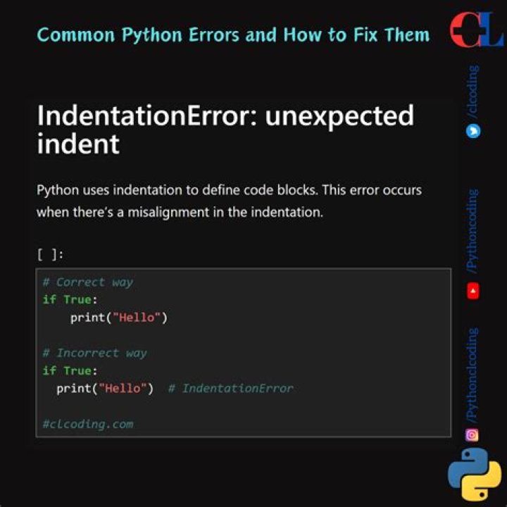 How do I fix an indentation error in Python?