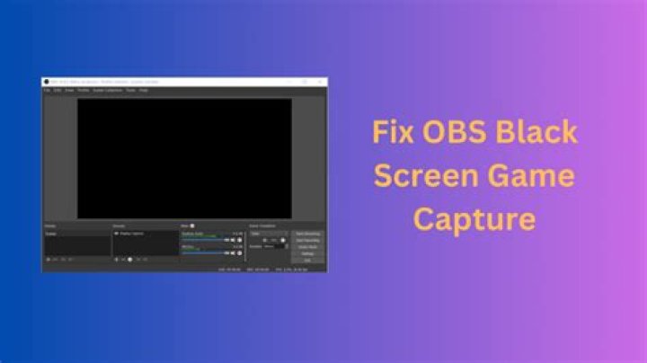 How do I fix black screen on OBS game capture?