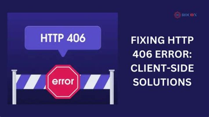 How do I fix HTTP 406 error?