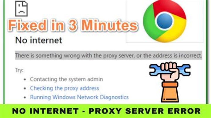 How do I fix proxy server error on Chrome?