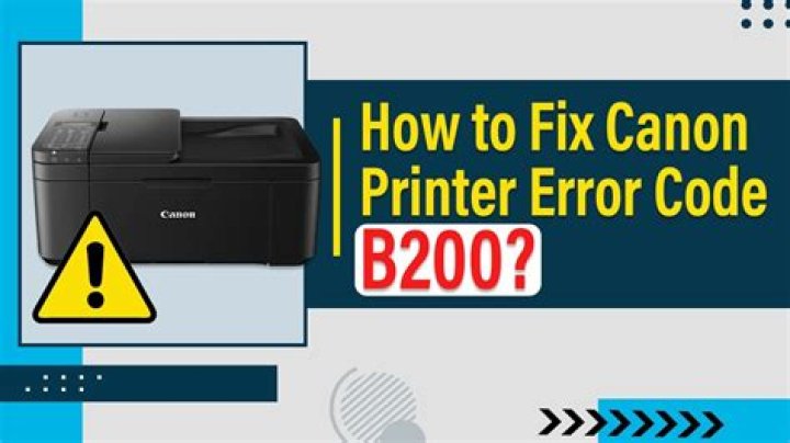 How do I fix the B200 error on my Canon printer?