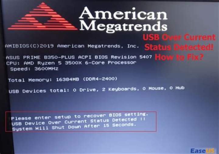 How do I fix USB over current detected?