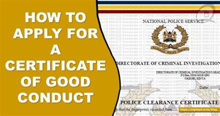 How do I get a certificate of good conduct in the UK?