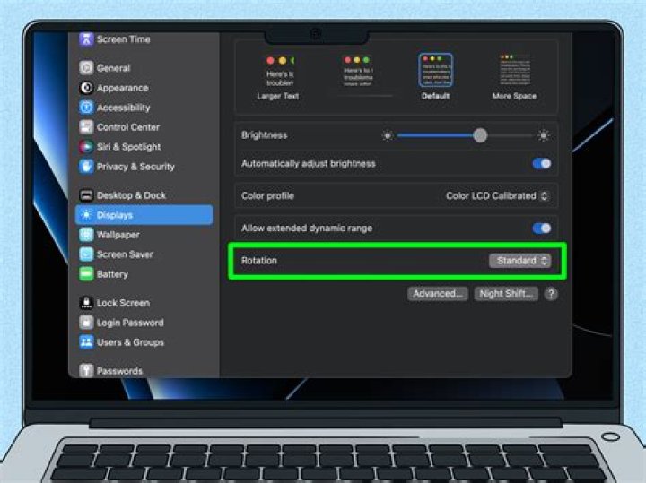 How do I get my screen to display horizontally?