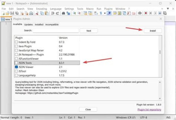 How do I get XML plugin for Notepad++?