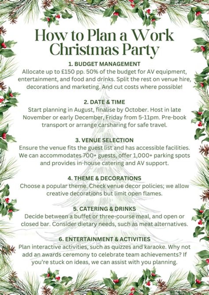 How do I host a holiday work party?