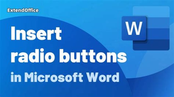 How do I insert a radio button in Word 2010?