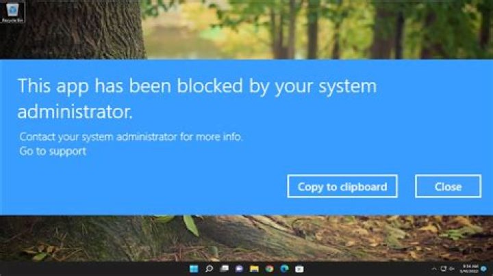 How do I install a program that is blocked by administrator?
