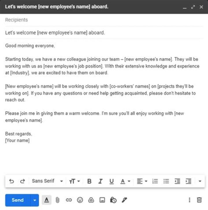 How do I let my new employer know about my planned vacation email?