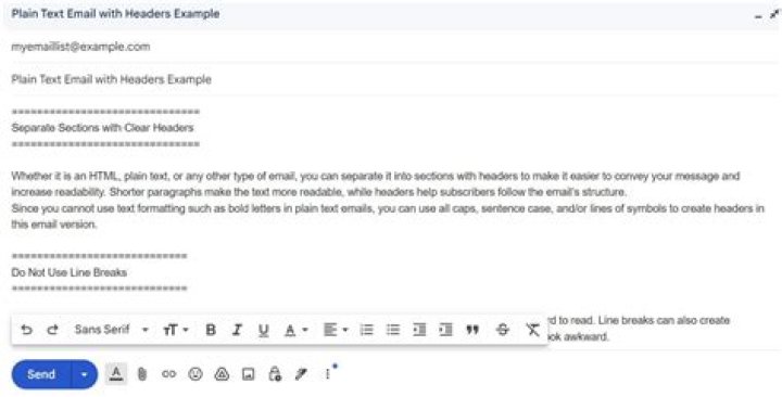 How do I make a plain text email?