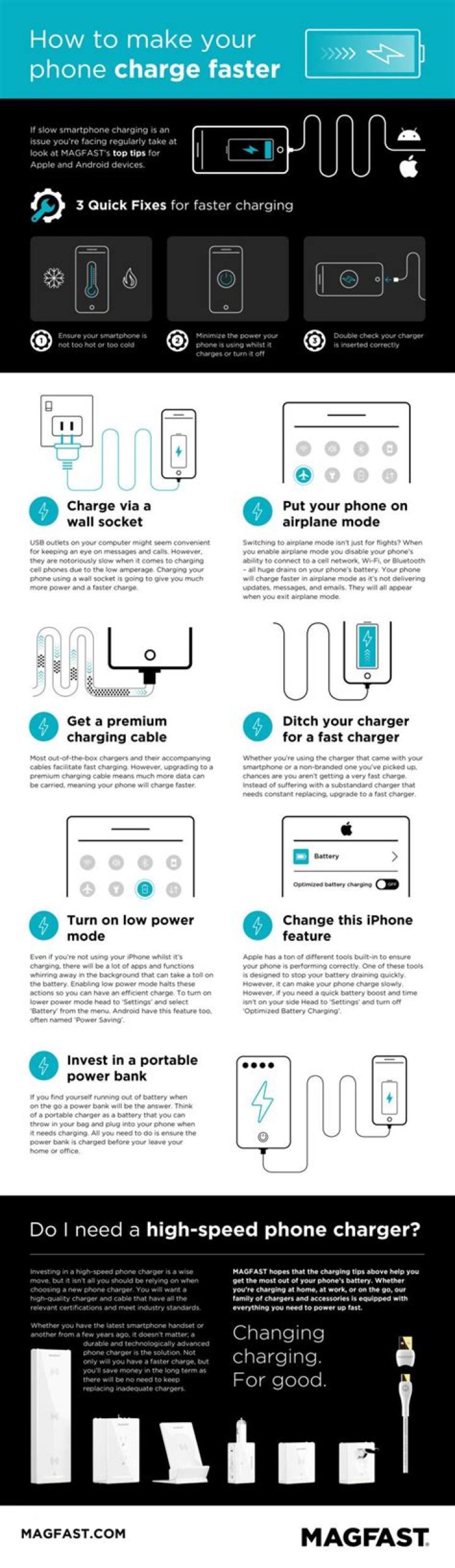 How do I make my phone charge faster on my laptop?