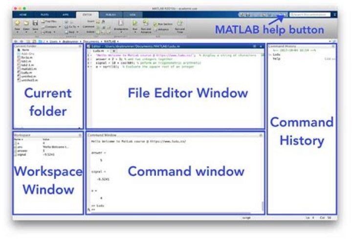 How do I open the editor window in Matlab?