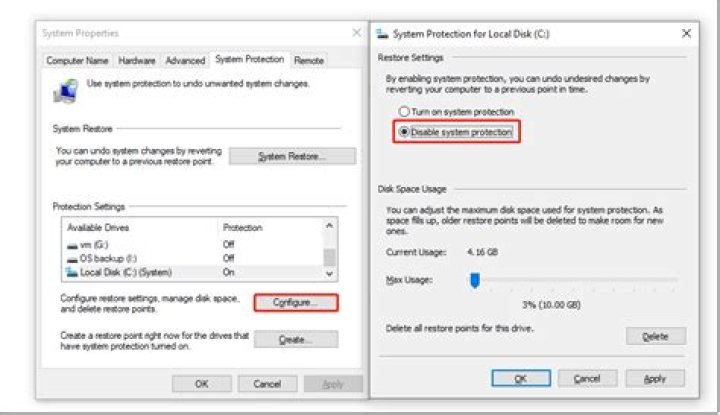 How do I permanently turn off System Restore?