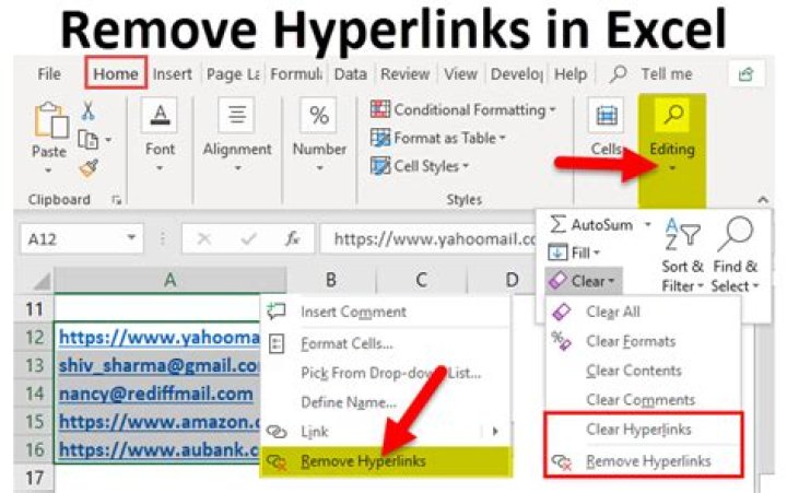 How do I remove all links from a door?