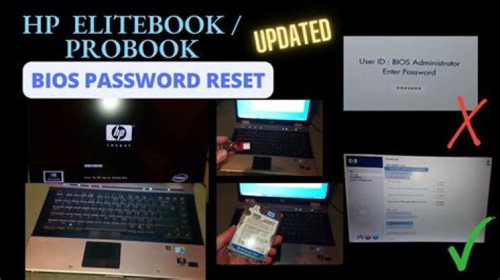 How do I remove the BIOS password on my HP EliteBook laptop?