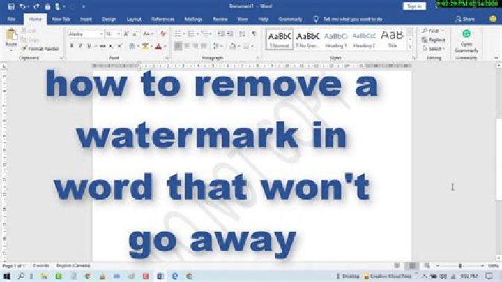 How do I remove the draft Watermark from a Word document?