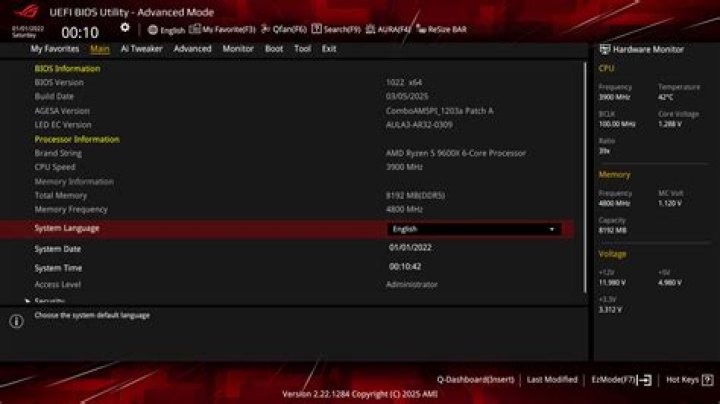 How do I reset my ASUS ROG BIOS?