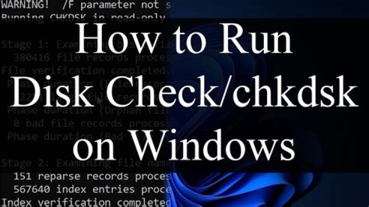 How do I run a disk check from command prompt?