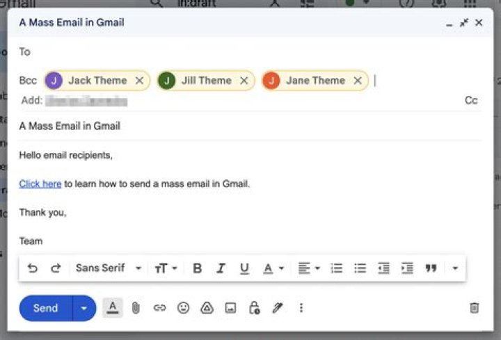 How do I send a personalized mass email in Lotus Notes?