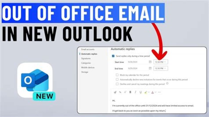 How do I set up an out of office message on old outlook?