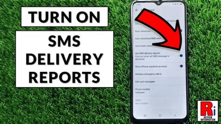 How do I turn on SMS delivery report?