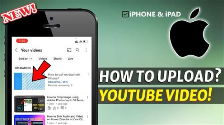 How do I upload a video to YouTube from my Iphone 2020?