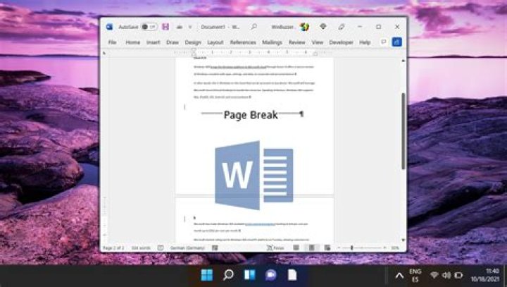 How do I view page breaks in Word 2010?