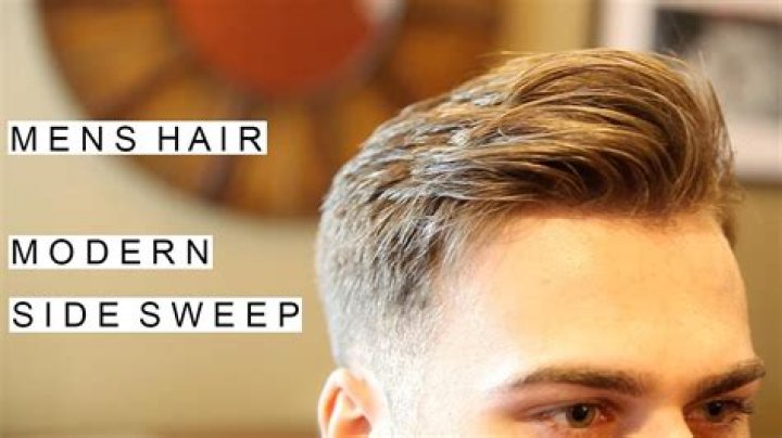 How do men side sweep their hair?