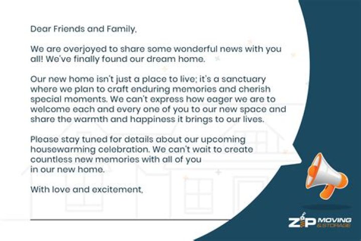 How do you announce a moving company?