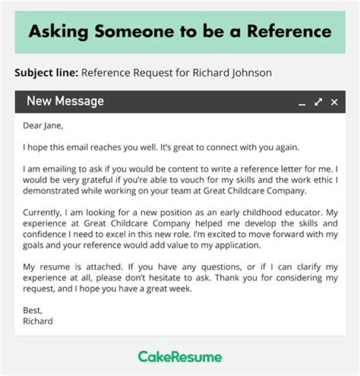 How do you ask someone to write a reference letter?