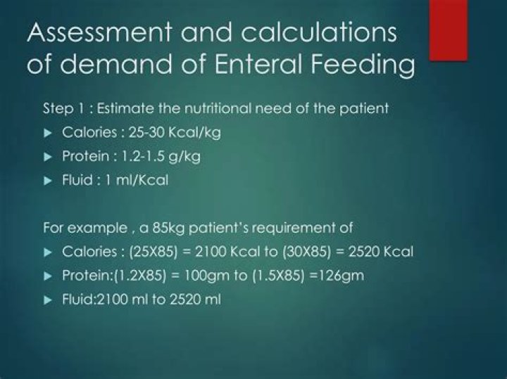 How do you calculate enteral feeding?