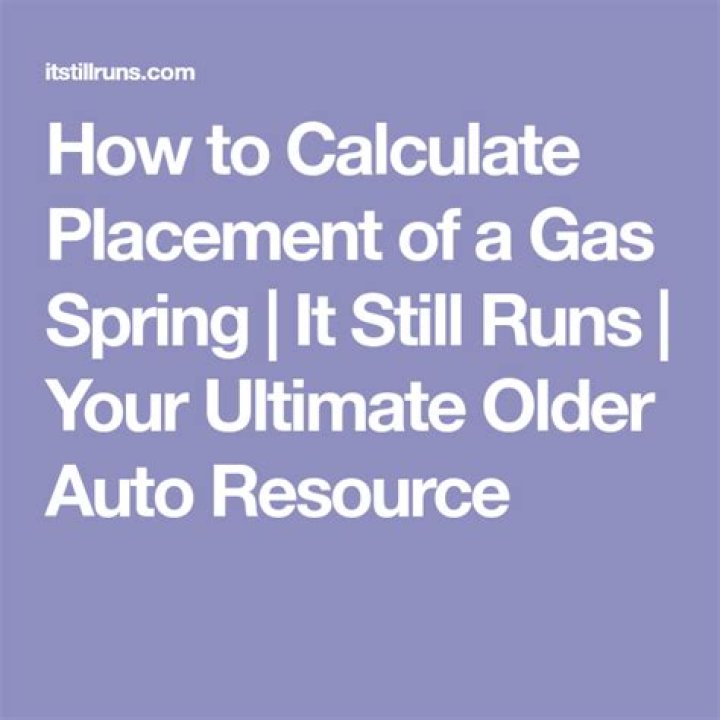 How do you calculate gas spring placement?
