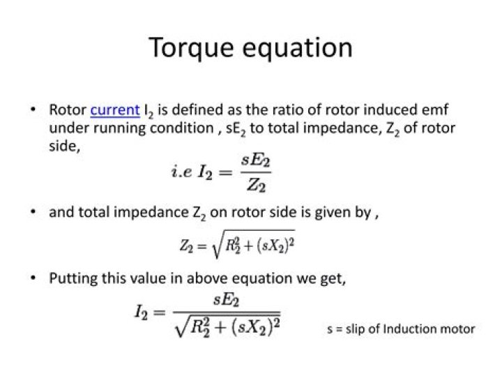 How do you calculate torque on a 3 phase motor?