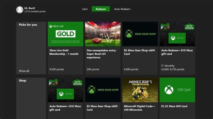 How do you check your Xbox points?