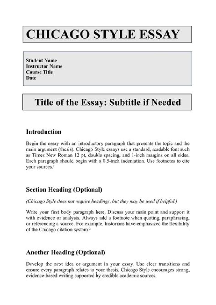 How do you cite an essay in Chicago style?