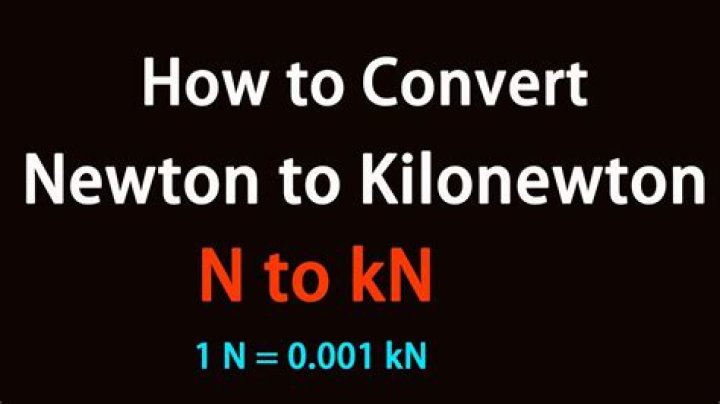 How do you convert kN to mN?