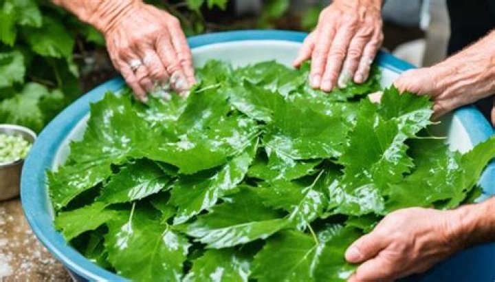 How do you cook fresh vine leaves?