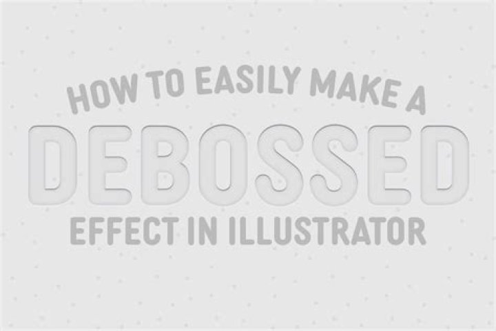 How do you create a debossed effect in Illustrator?