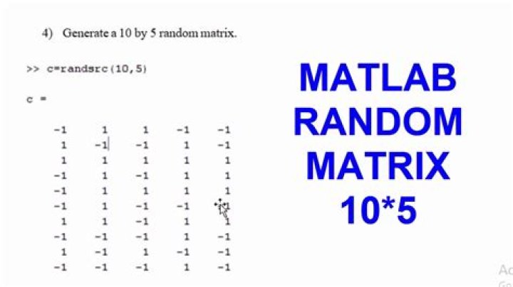 How do you create a random matrix in MATLAB?
