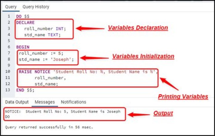 How do you declare a variable of a table in PL SQL?