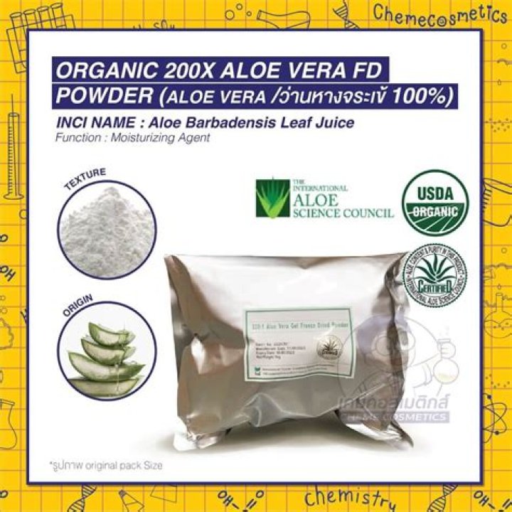 How do you dilute 200X aloe vera powder?