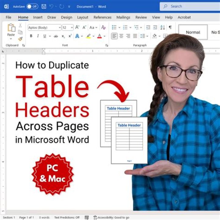 How do you do headers on Microsoft Word?