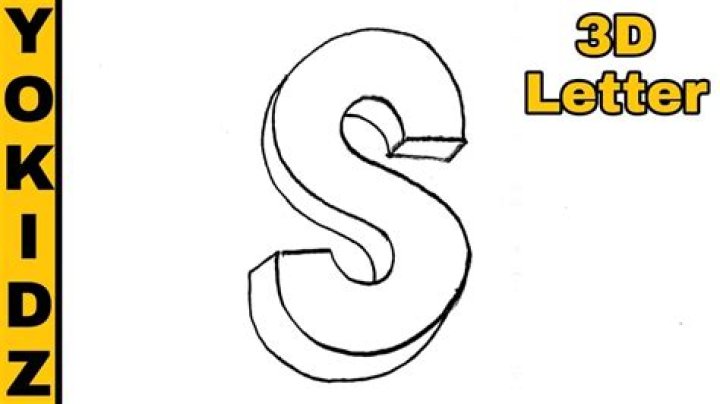 How do you draw a 3D letter with lines?