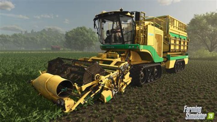 How do you empty the harvester in Farming Simulator?