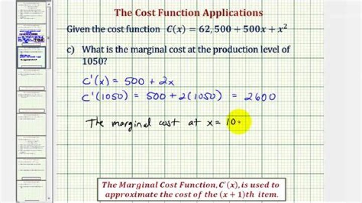 How do you find cost function from production function?
