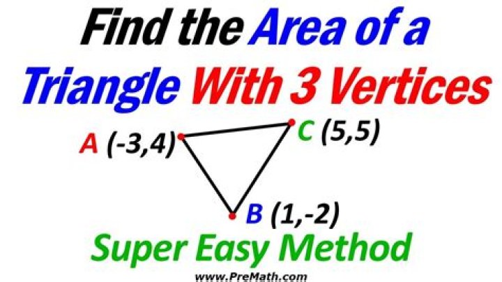 How do you find the area of a triangle with given vertices?