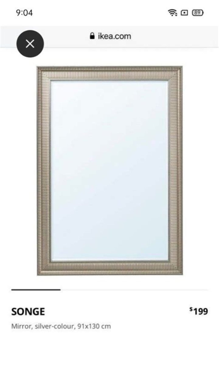How do you hang an IKEA Songe mirror?