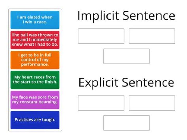 How do you identify an explicit sentence?