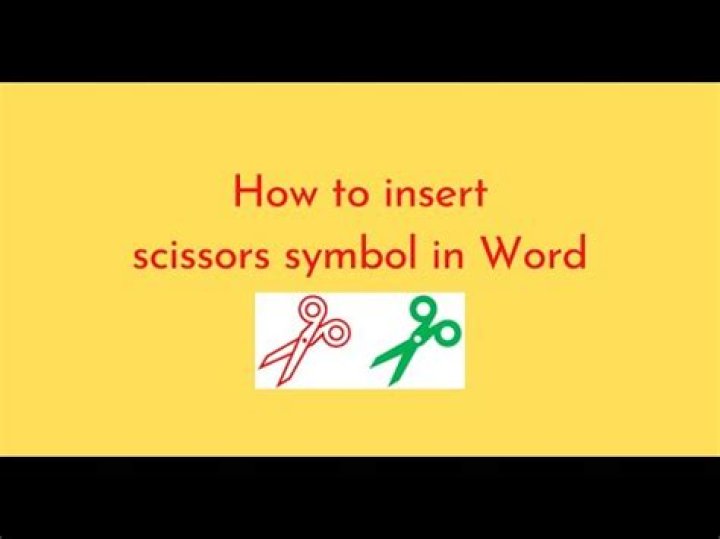 How do you insert a scissors symbol in Word?