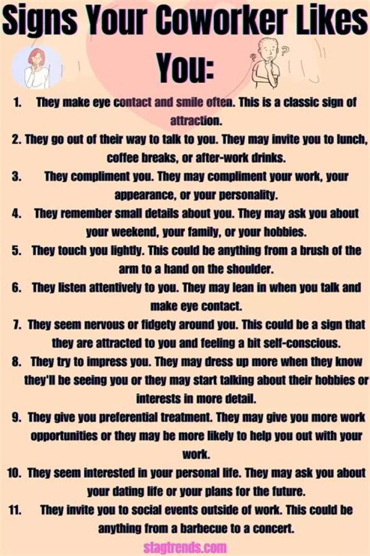 How do you know if a married coworker likes you?